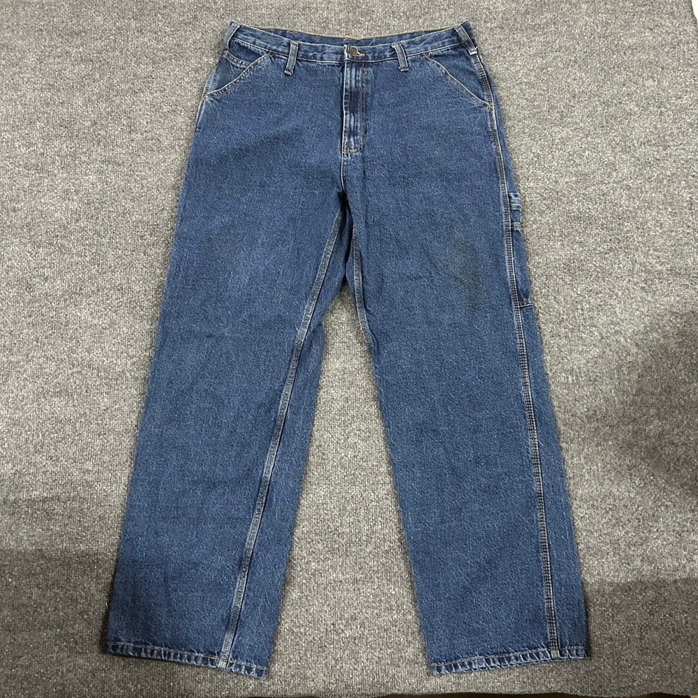 Old Navy Jeans Mens Size 38x34 Blue Carpenter Relaxed Fit Utility Denim Cotton